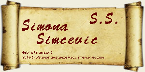 Simona Simčević vizit kartica